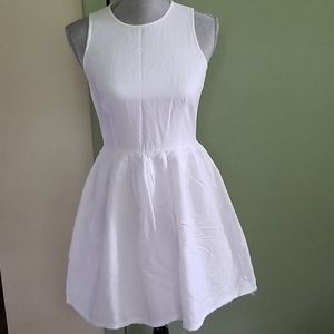 Gap Linen Fit And Flare Sleeveless Dress
